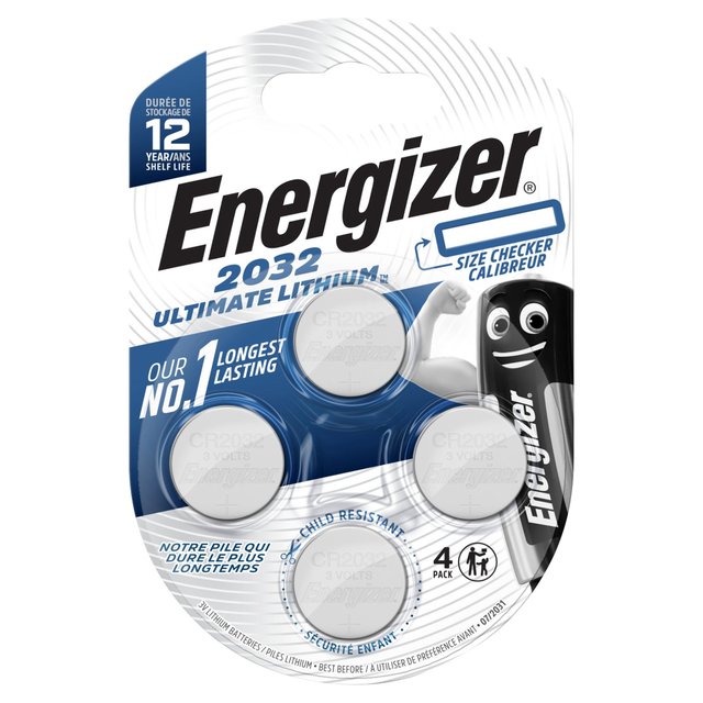 Energizer 2032 Ultimate Lithium Coin Battery    4 per pack GOODS M&S   