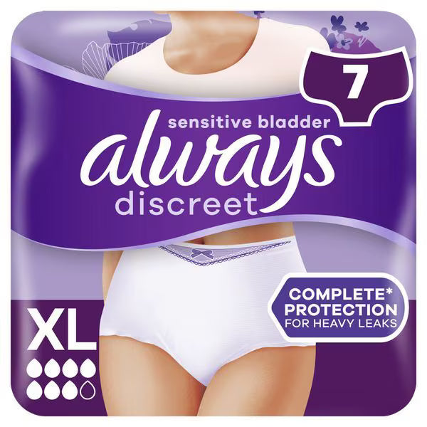 Always Discreet Incontinence Underwear Plus XL British product
