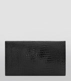 Saint Laurent Uptown croc-embossed leather clutch bag, UK version
