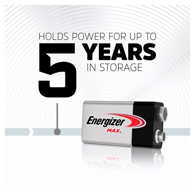 Energizer Max 9V Batteries Alkaline   2 per pack GOODS M&S   