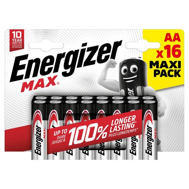 Energizer Max AA Batteries Alkaline   16 per pack GOODS M&S   