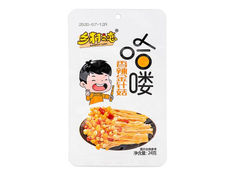 Country Love enoki mushroom snack spicy - British product