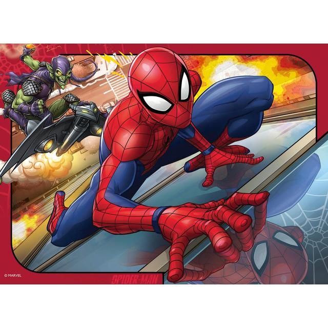 Marvel Spider-Man 4 in Box (12 16 20 24pc) Jigsaw Puzzles GOODS M&S   