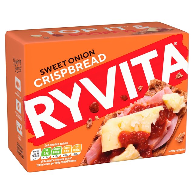 Ryvita Crispbread Sweet Onion Crackers   200g GOODS M&S   