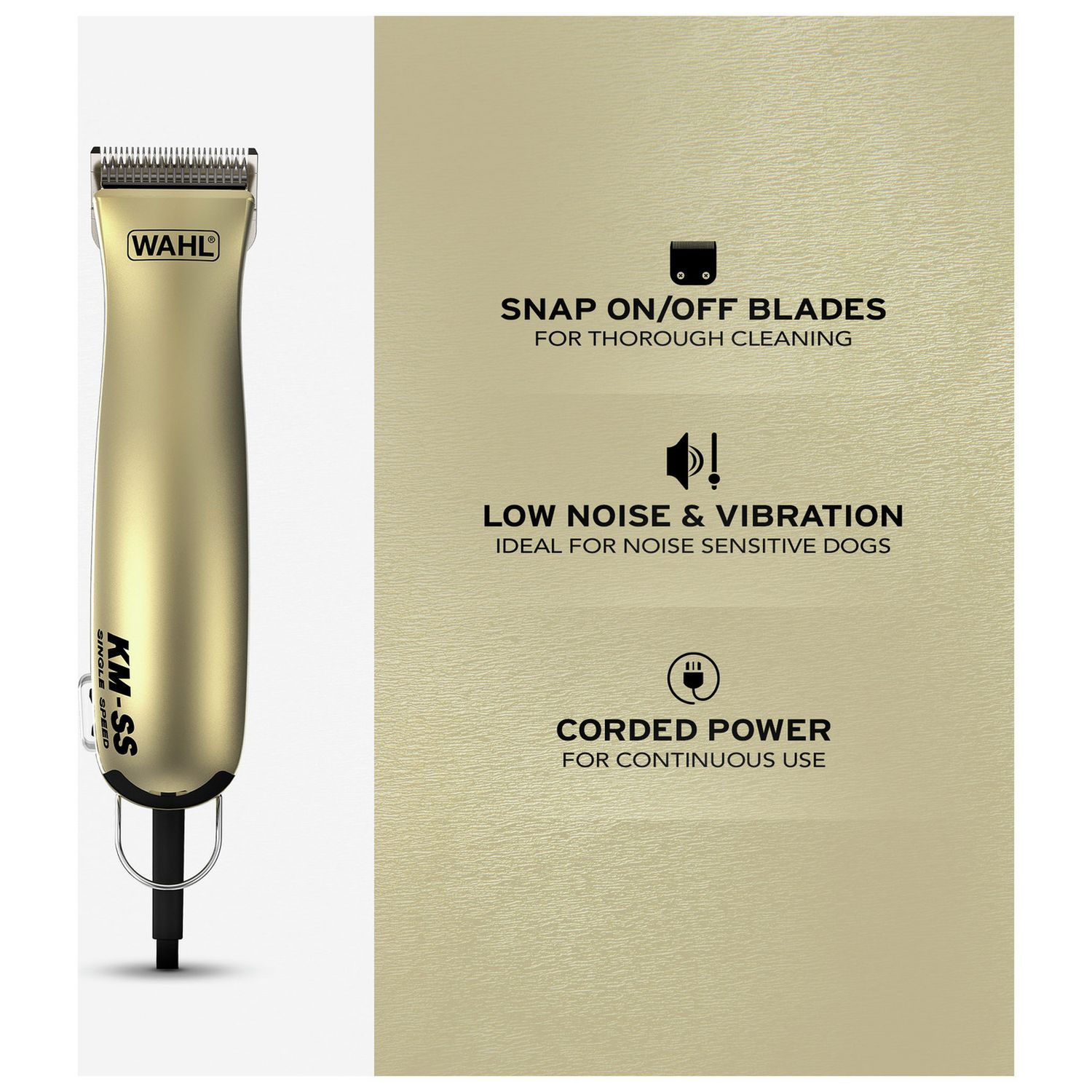 Wahl KM-SS corded dog clipper kit, imported from the UK
