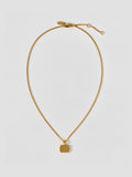 Oliver Bonas gold tone waterproof ridged disc pendant necklace, UK version