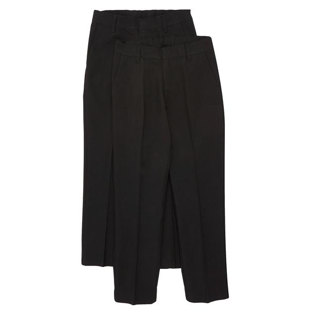 M&S 2pk Black Skinny Leg School Trousers 4-13 Years