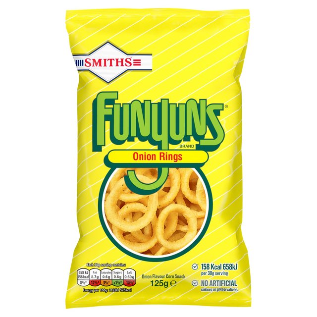 Smiths Funyuns Sharing Onion Rings Sharing Bag Snacks   125g GOODS M&S   