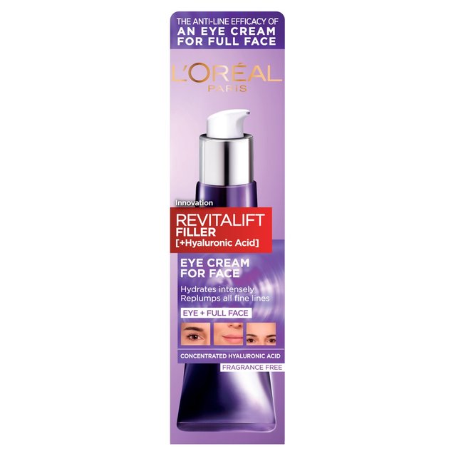 L'Oreal Paris Revitalift Filler+ Hyaluronic Acid Eye Cream   30ml GOODS M&S   