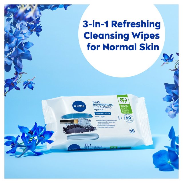 NIVEA Biodegradable Cleansing Face Wipes for Normal Skin    40 per pack GOODS M&S   