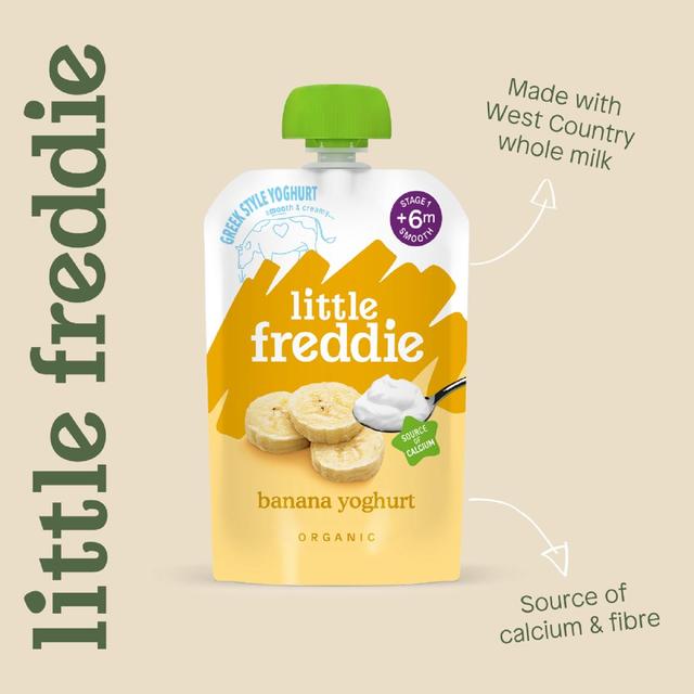 Little Freddie Banana Greek Yoghurt Organic Pouch 6 mths+   100g GOODS M&S   