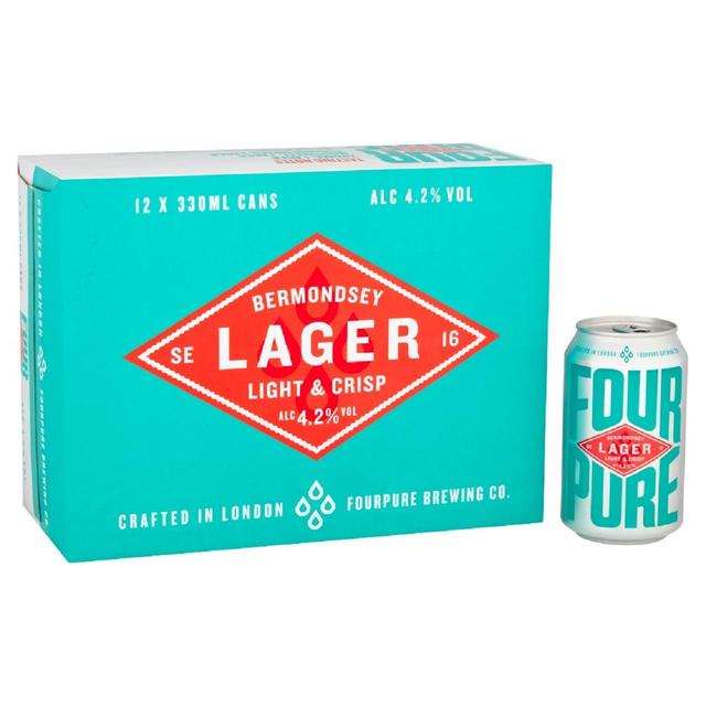 Fourpure Lager 4.2%   12 x 330ml GOODS M&S   