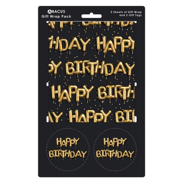 Birthday Balloons Gift Wrap Sheets & Tags   2 per pack GOODS M&S   