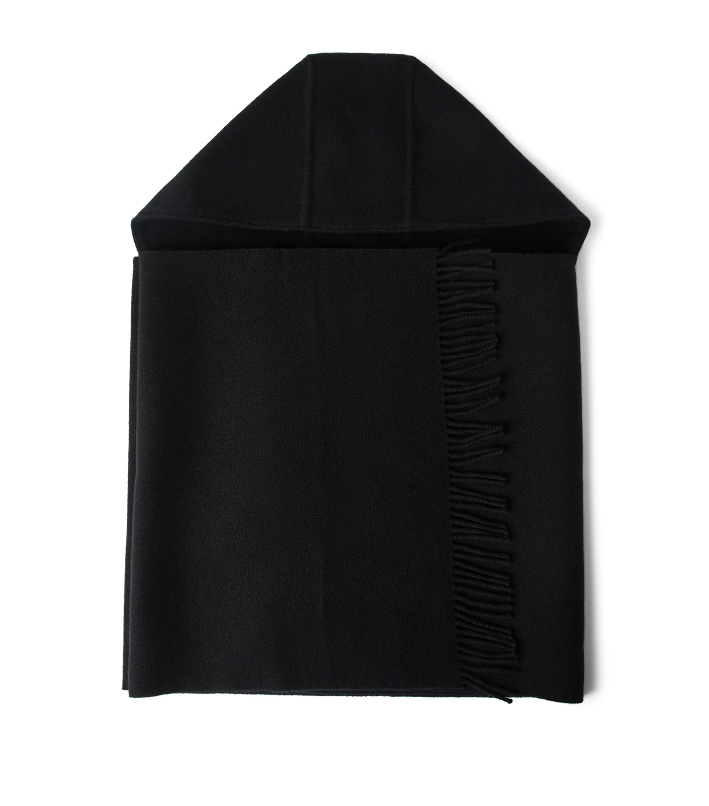 Wool-Cashmere Hood-Detail Scarf