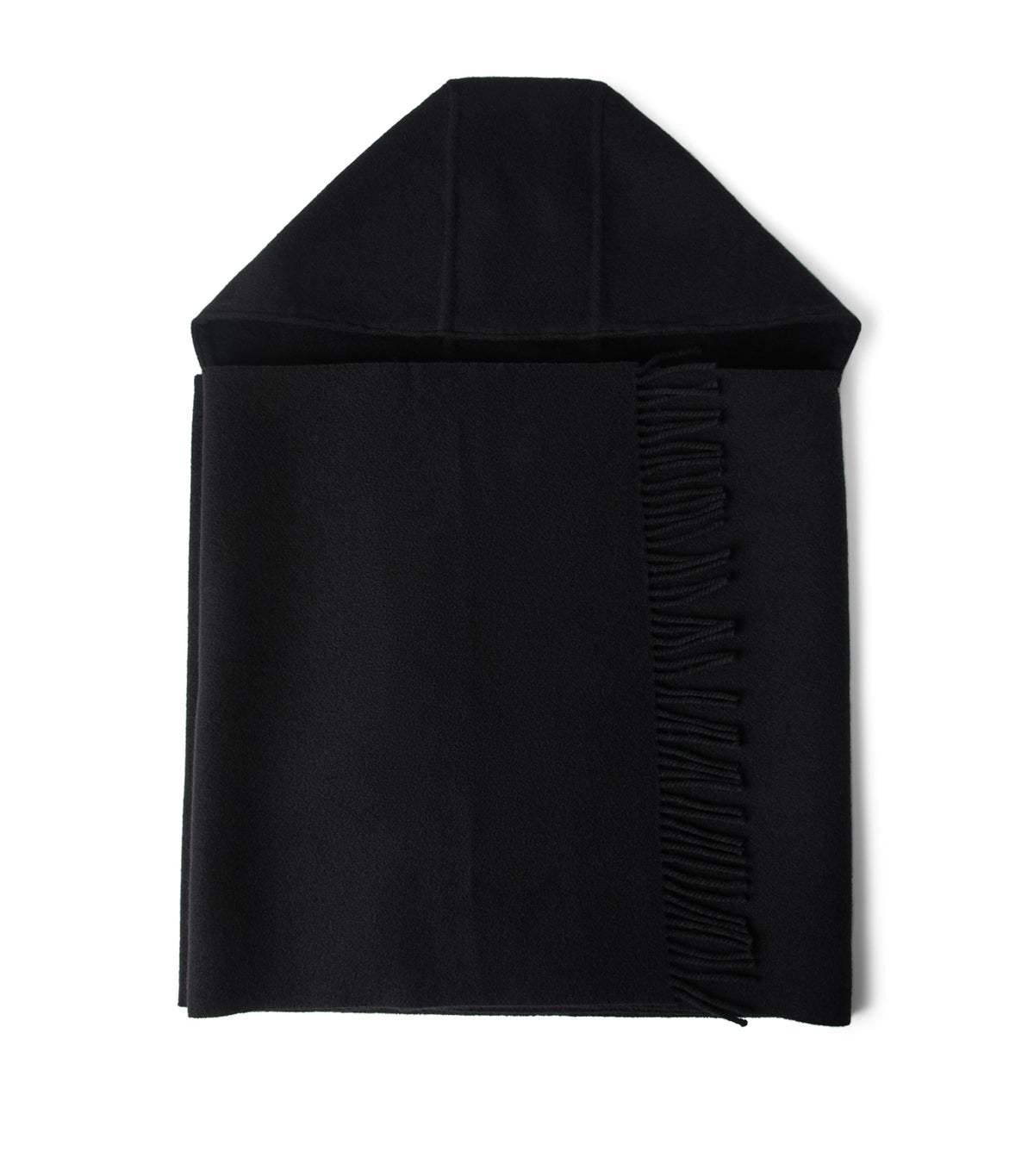 Wool-Cashmere Hood-Detail Scarf