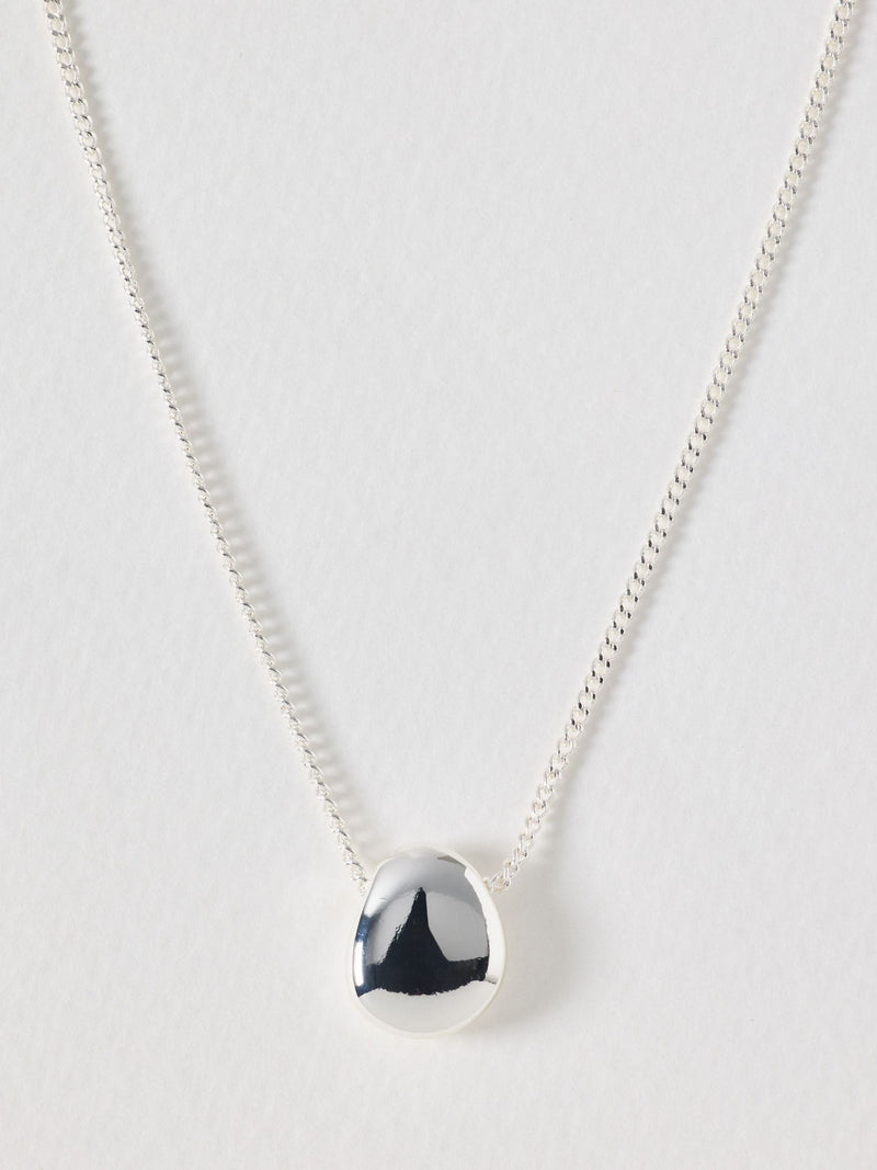 Oliver Bonas silver tone pebble pendant necklace (British brand)