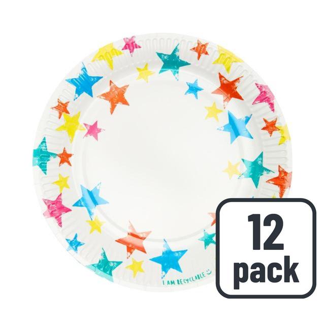 Stars Recyclable Paper Plates   12 per pack