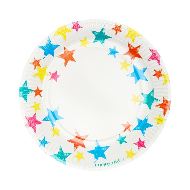 Stars Recyclable Paper Plates   12 per pack