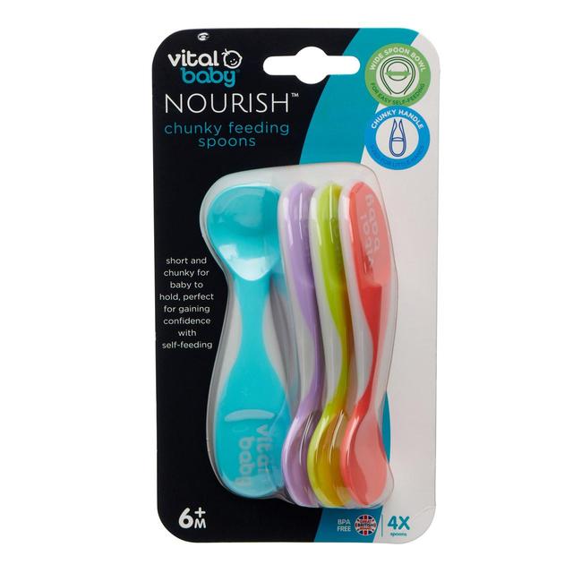 Vital Baby Chunky Feeding Spoons   4 per pack GOODS M&S   