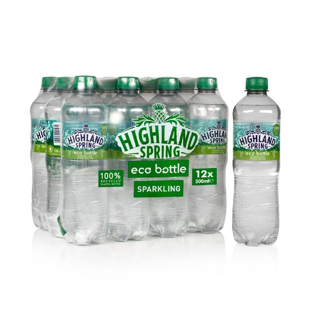 Highland Spring Sparkling Water Eco   12 x 500ml