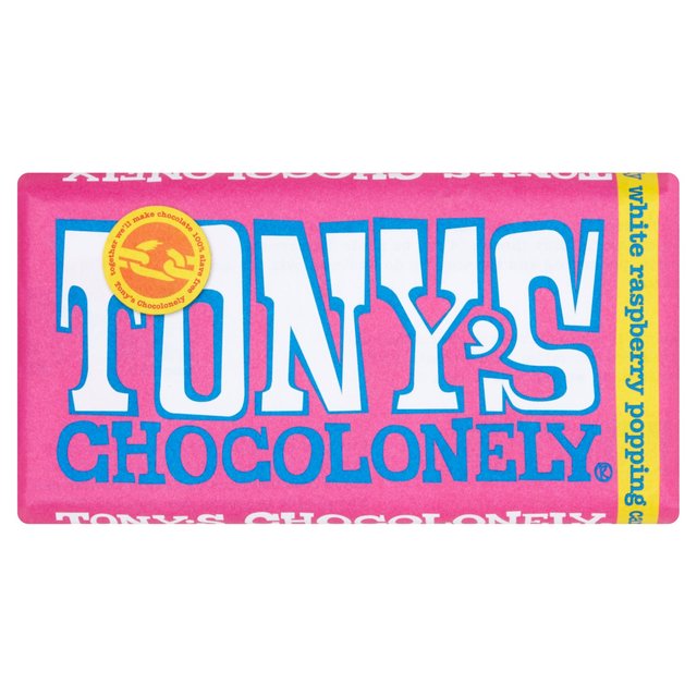 Tony's Chocolonely White Raspberry Popping Candy   180g