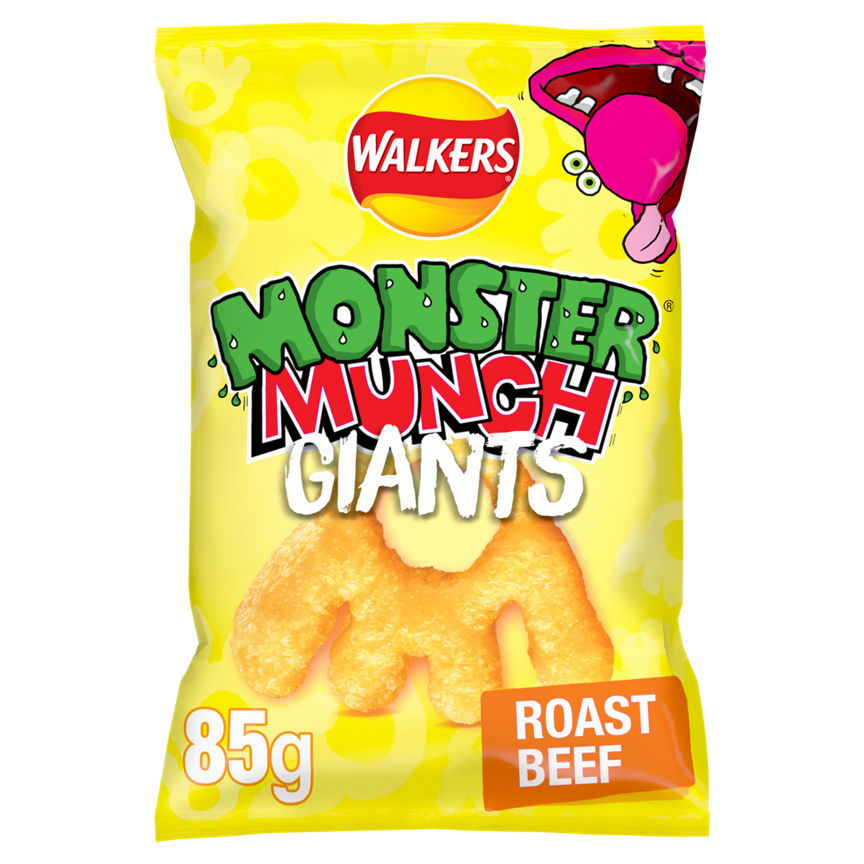 Walkers Monster Munch Giants Roast Beef Crisps Sharing Bag