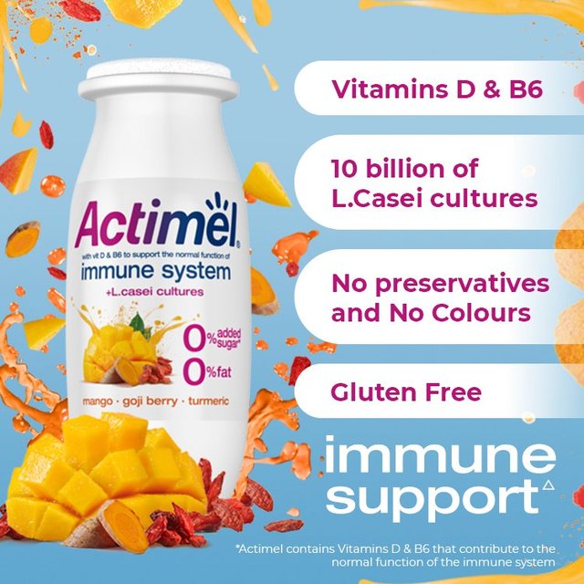 Actimel Supermix Mango Goji Berry Turmeric Cultured Yogurt Drink   8 x 100g GOODS M&S   