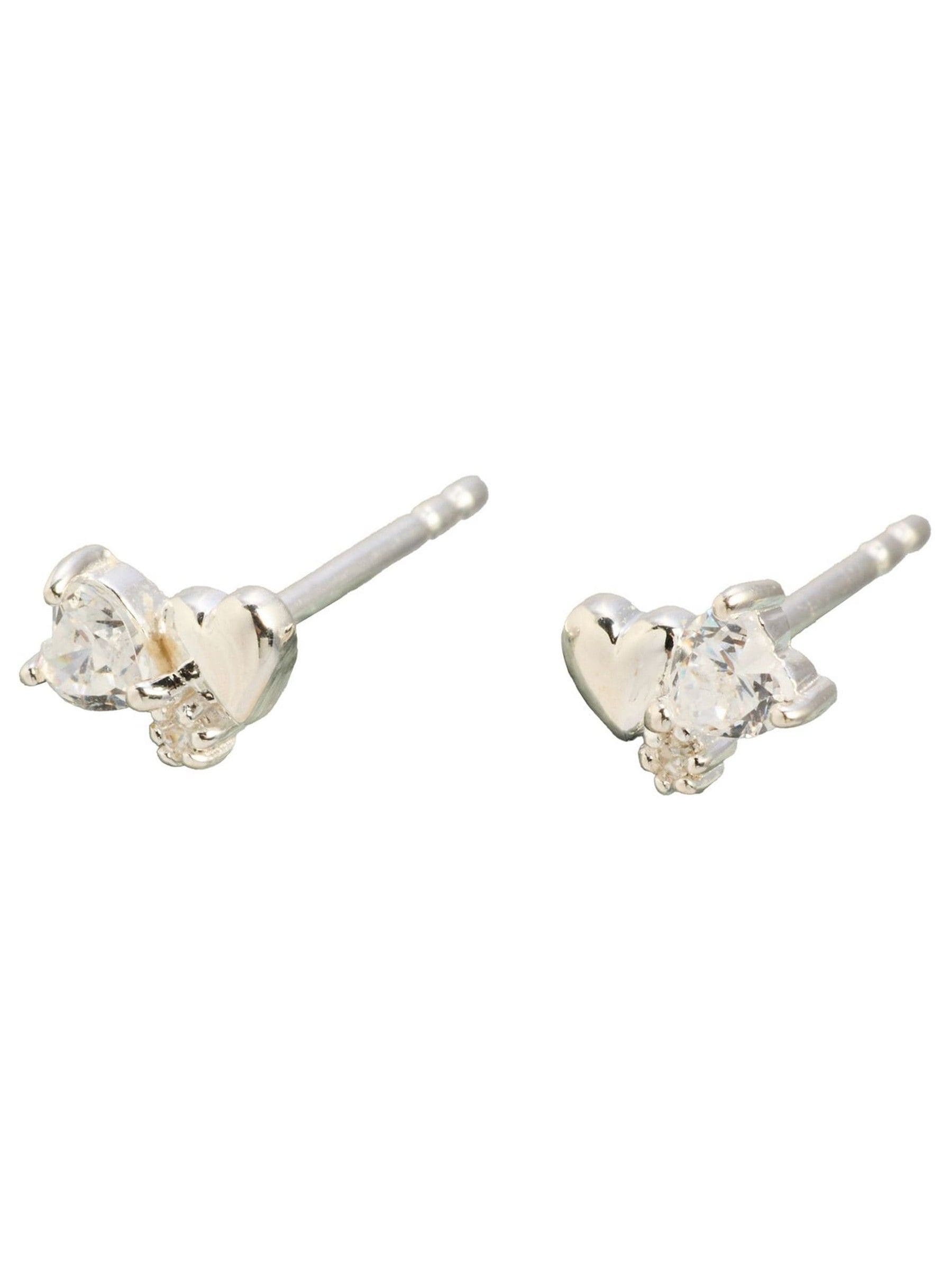 Oliver Bonas gold plated heart cluster stud earrings (British brand)