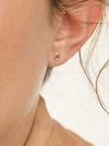 Oliver Bonas brown stone silver stud earrings, UK version