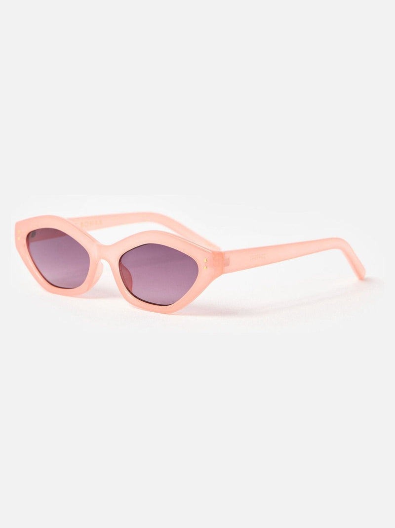 Oliver Bonas peach mini angled sunglasses, imported from the UK
