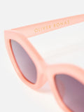Oliver Bonas peach mini angled sunglasses, imported from the UK