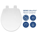 Bemis Ultra-Fix white toilet seat (British brand)