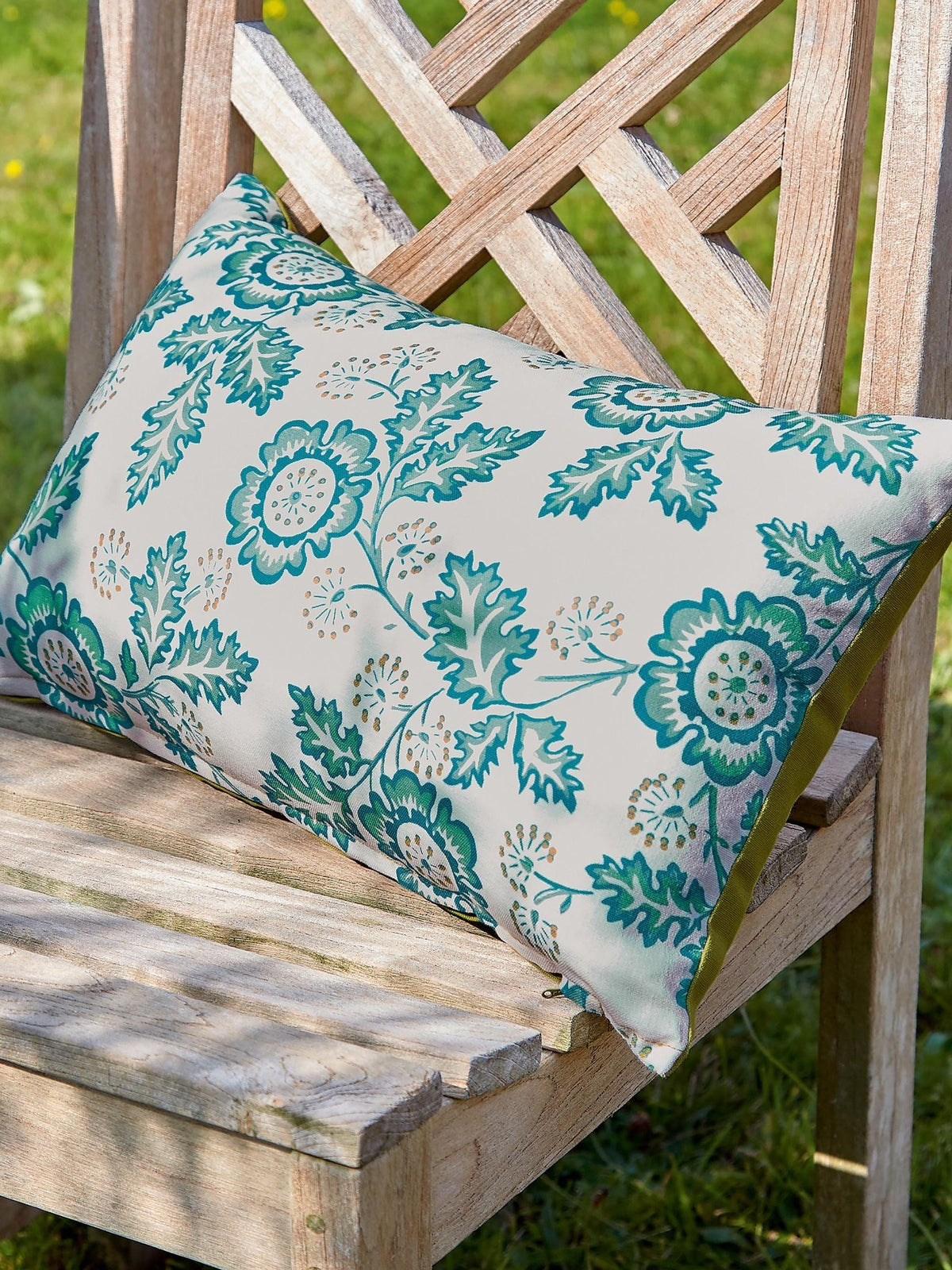 Land & Shore Blue or Red River Outdoor Cushion 50x30cm