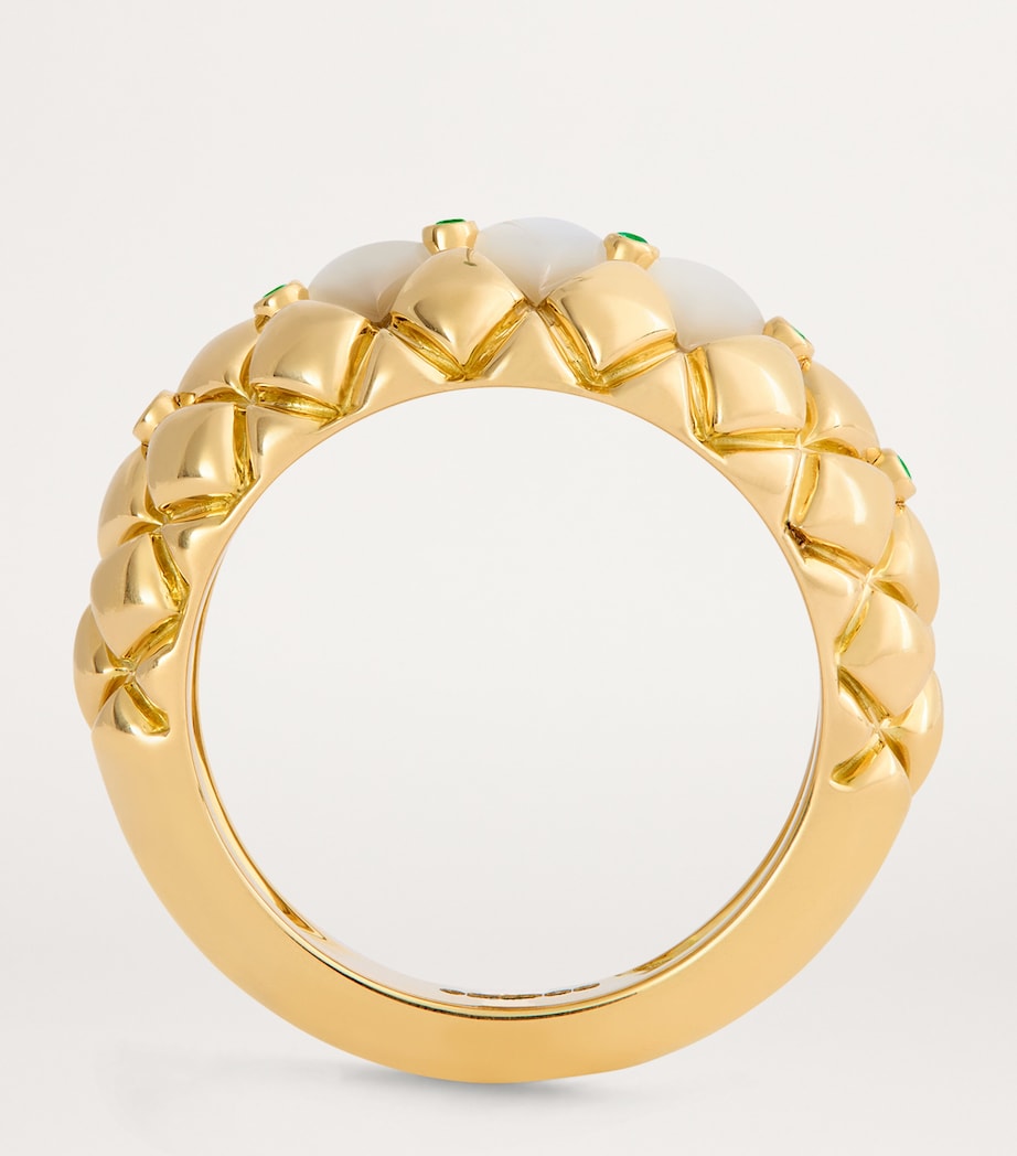 L'Atelier Nawbar Diamond Emerald Gold Ring, UK version