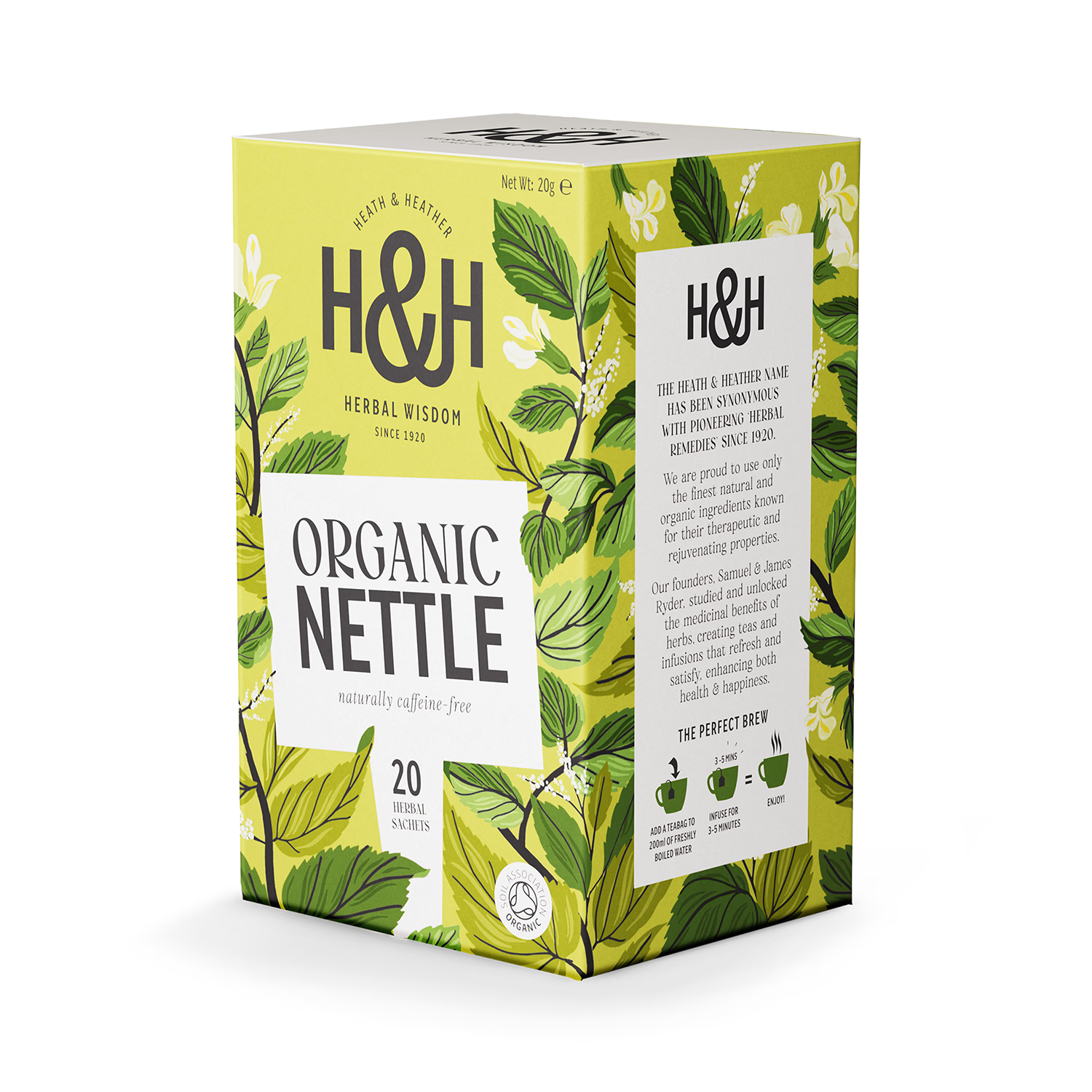 Heath & Heather Organic Nettle Tea 20 Bag, UK version