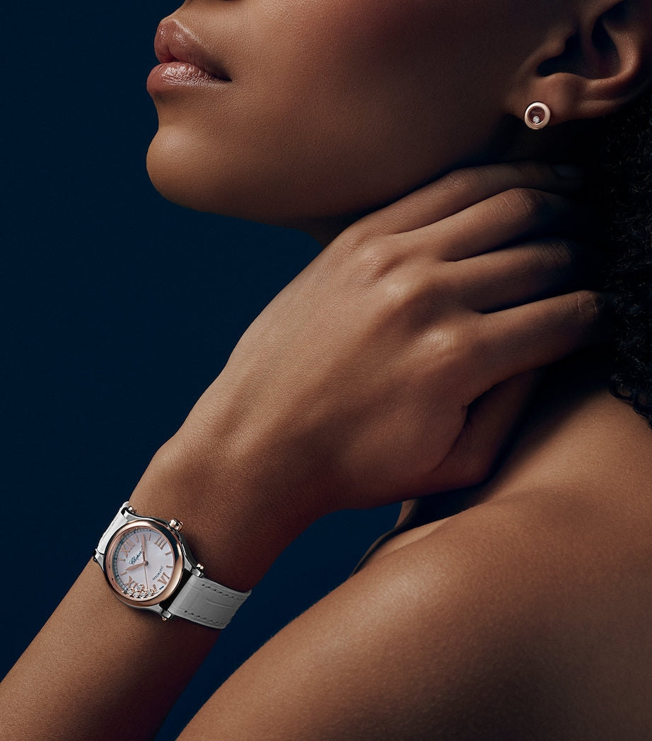 Chopard Happy Sport rose gold diamond watch 30mm, imported from the UK
