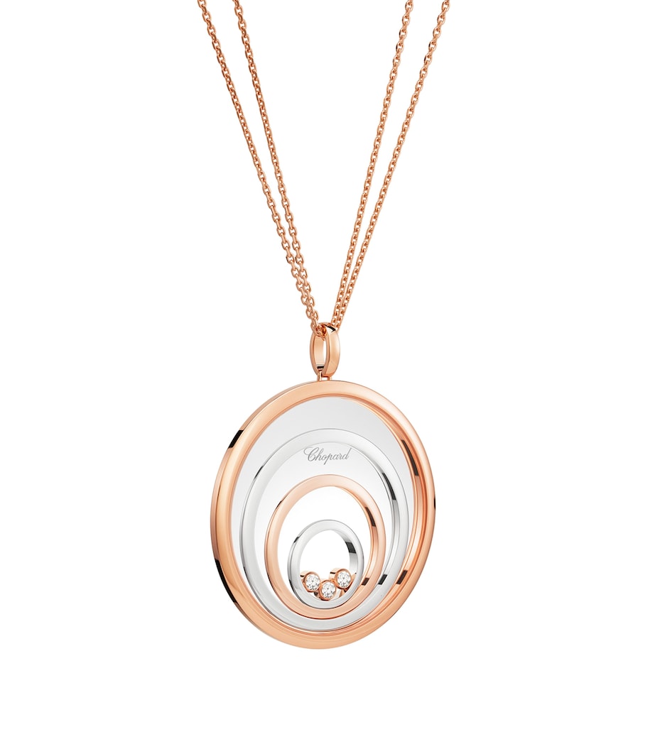 Chopard mixed gold diamond Happy Spirit pendant (British brand)