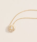 Suzanne Kalan yellow gold diamond flower necklace, imported from the UK