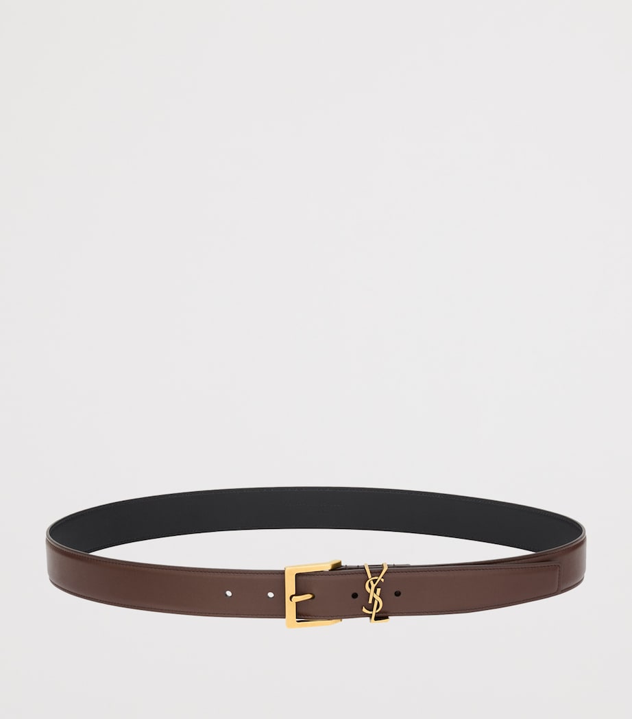 Saint Laurent Cassandre calfskin belt 3cm - British product