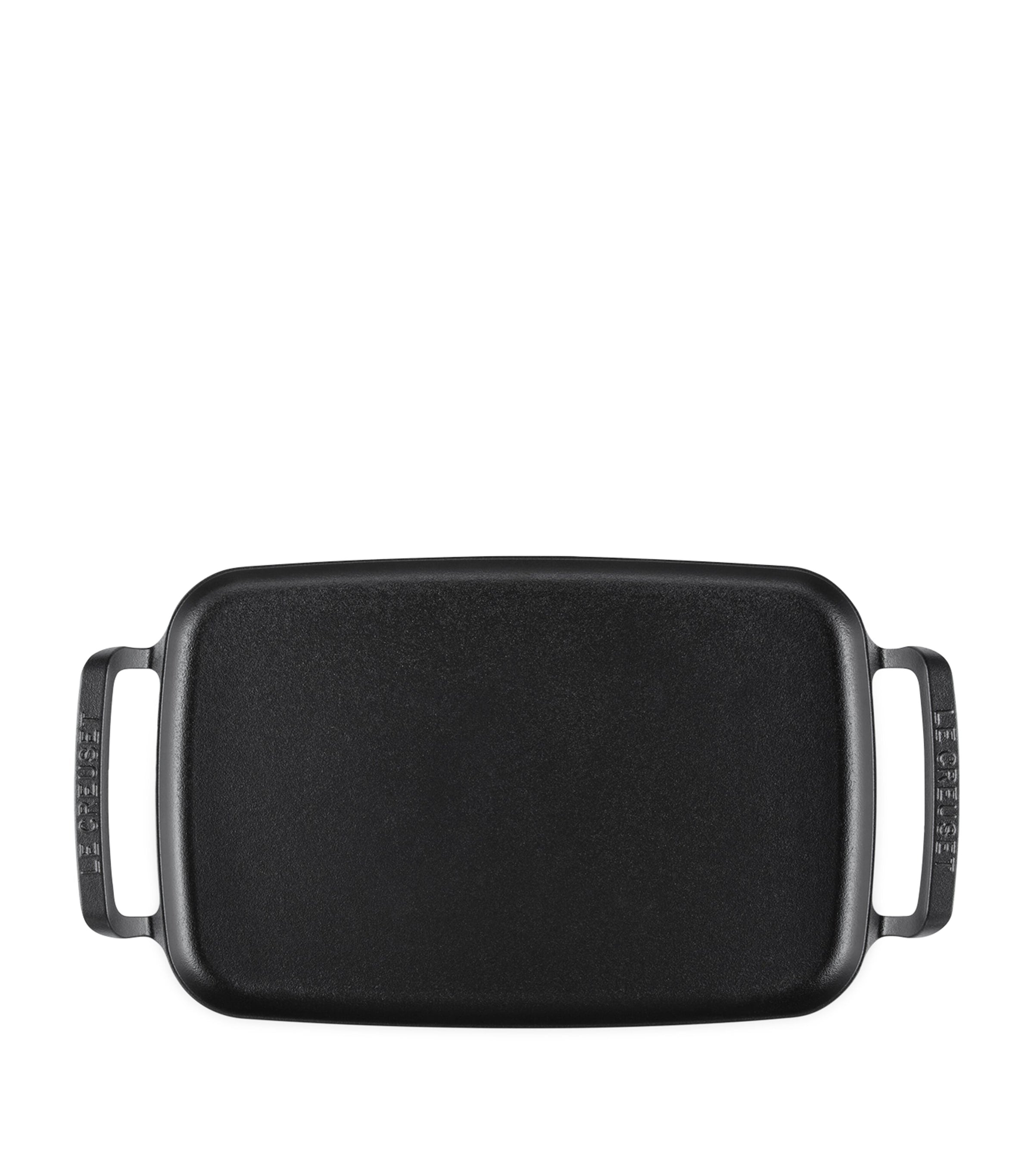 Le Creuset cast iron rectangular BBQ griddle 40cm, UK version