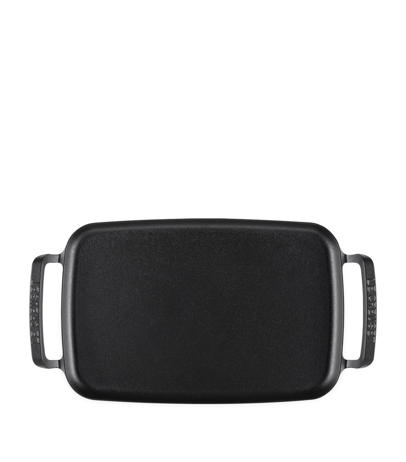 Le Creuset cast iron rectangular BBQ griddle 40cm, UK version
