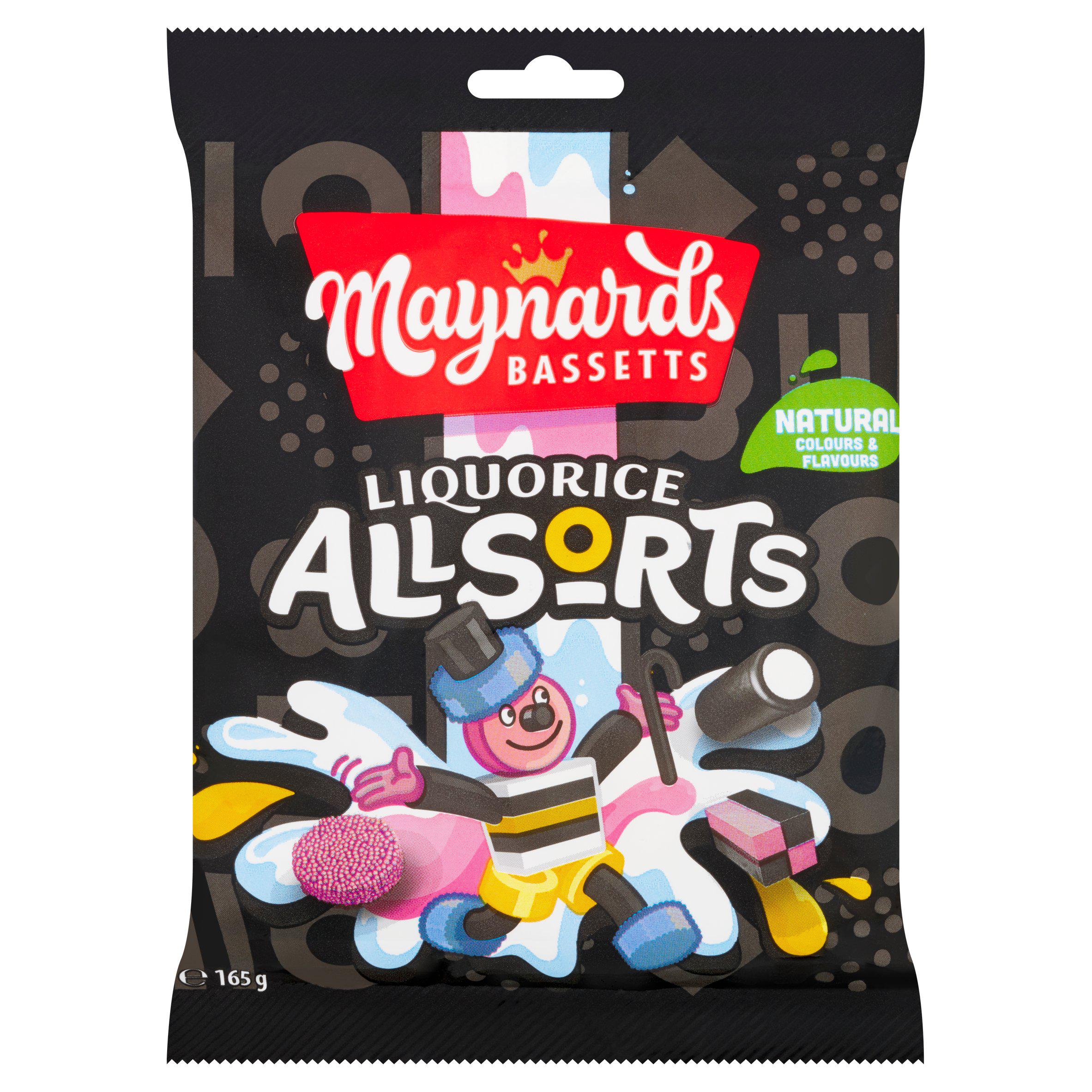 Maynards Bassetts Liquorice Allsorts Sweets Bag 165g GOODS Sainsburys   