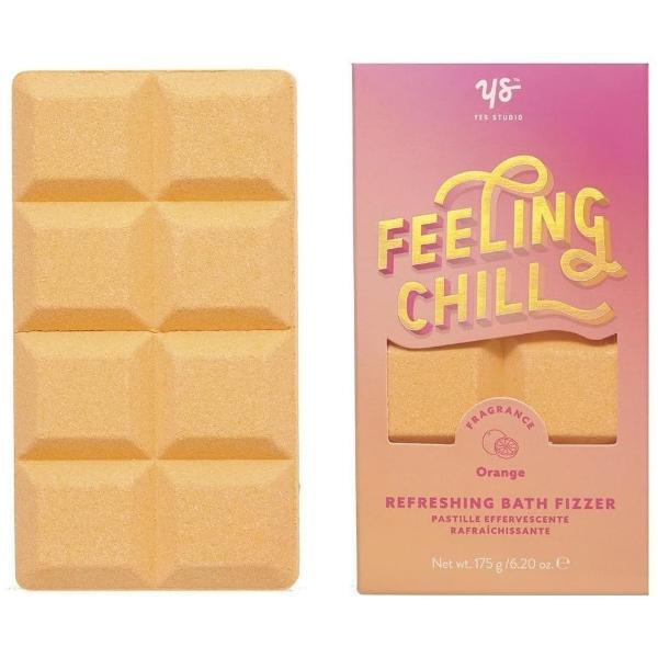Yes Studio Feeling Chill orange bath fizzers, imported from the UK