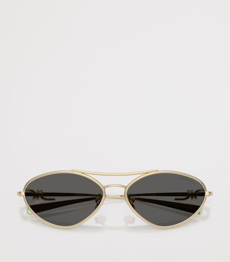 Tiffany & Co. metal irregular sunglasses TF3117 - British product