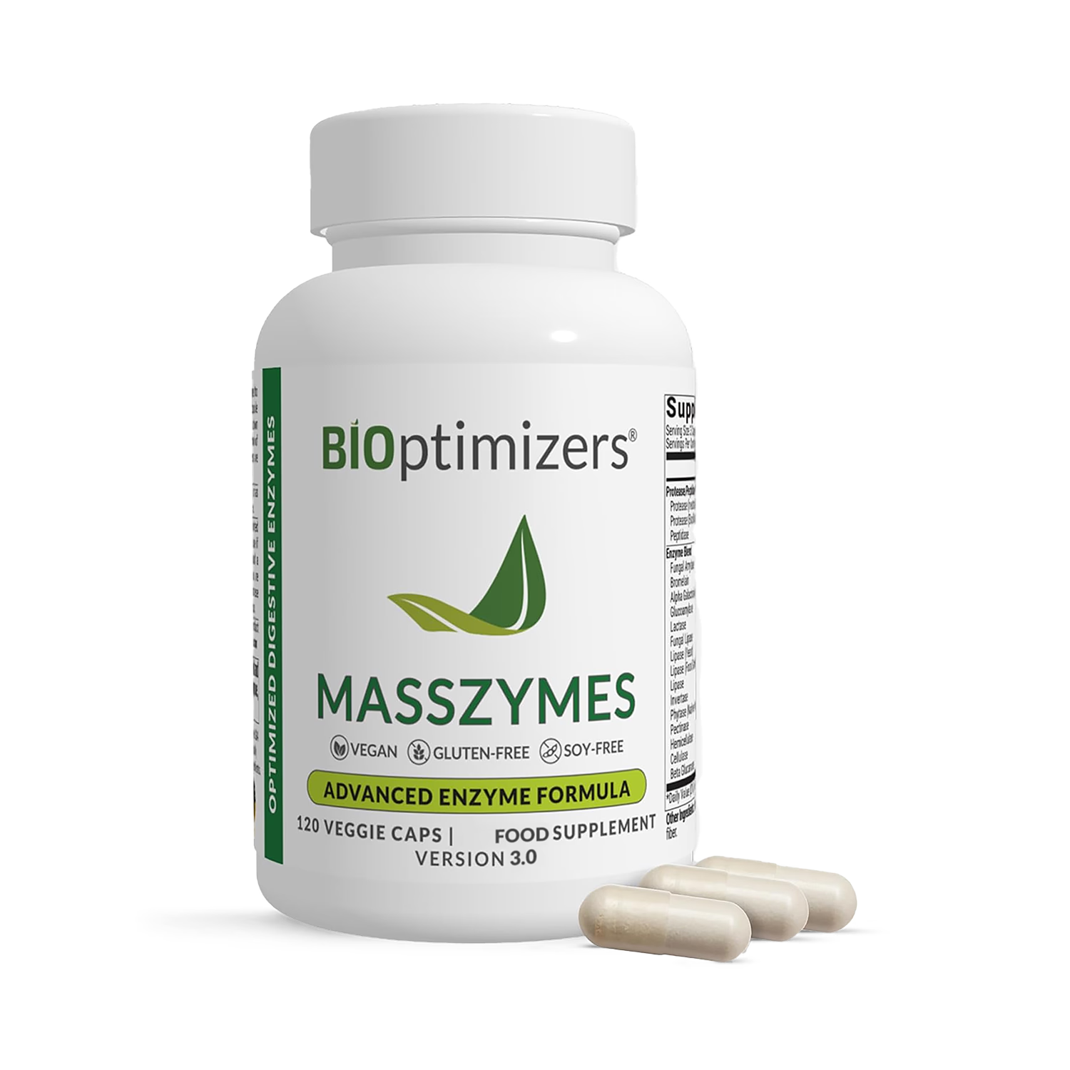 Masszymes digestive enzyme supplement 120 capsules, imported from the UK