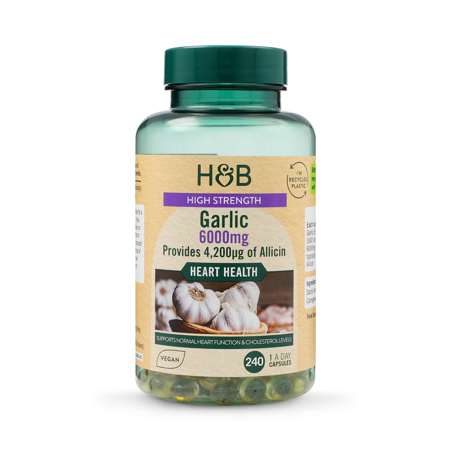 Holland & Barrett High Strength Garlic Capsules 240 Count - British product