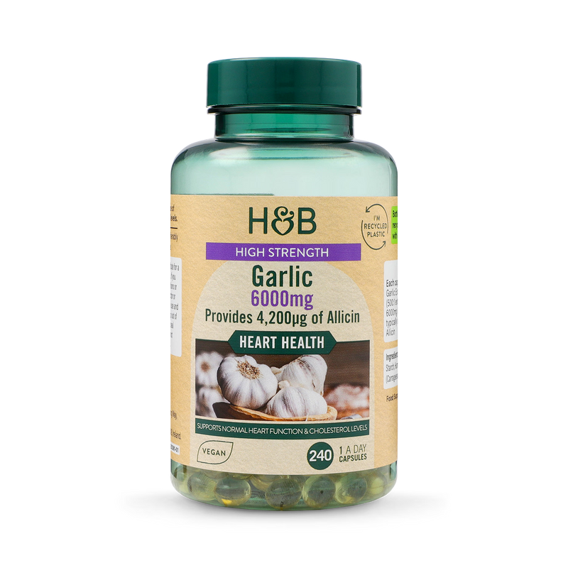Holland & Barrett High Strength Garlic Capsules 240 Count - British product