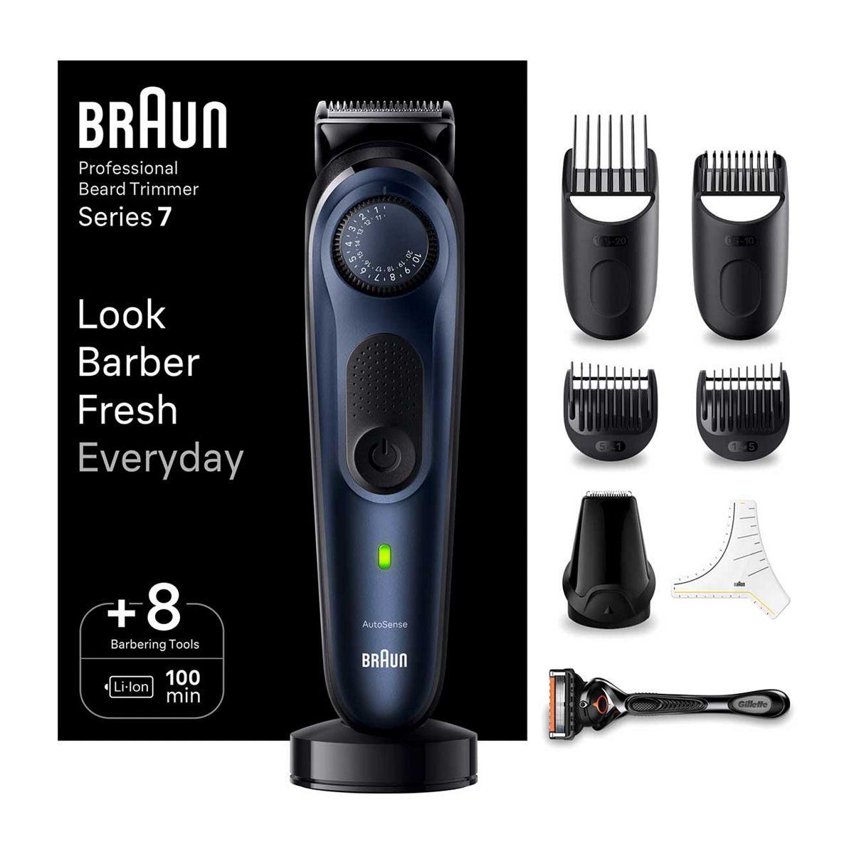 Braun Professional Beard Trimmer Series 7 BT7421, Electric Beard Trimmer For Men, with ProBlade & 40 Length Settings GOODS Boots   