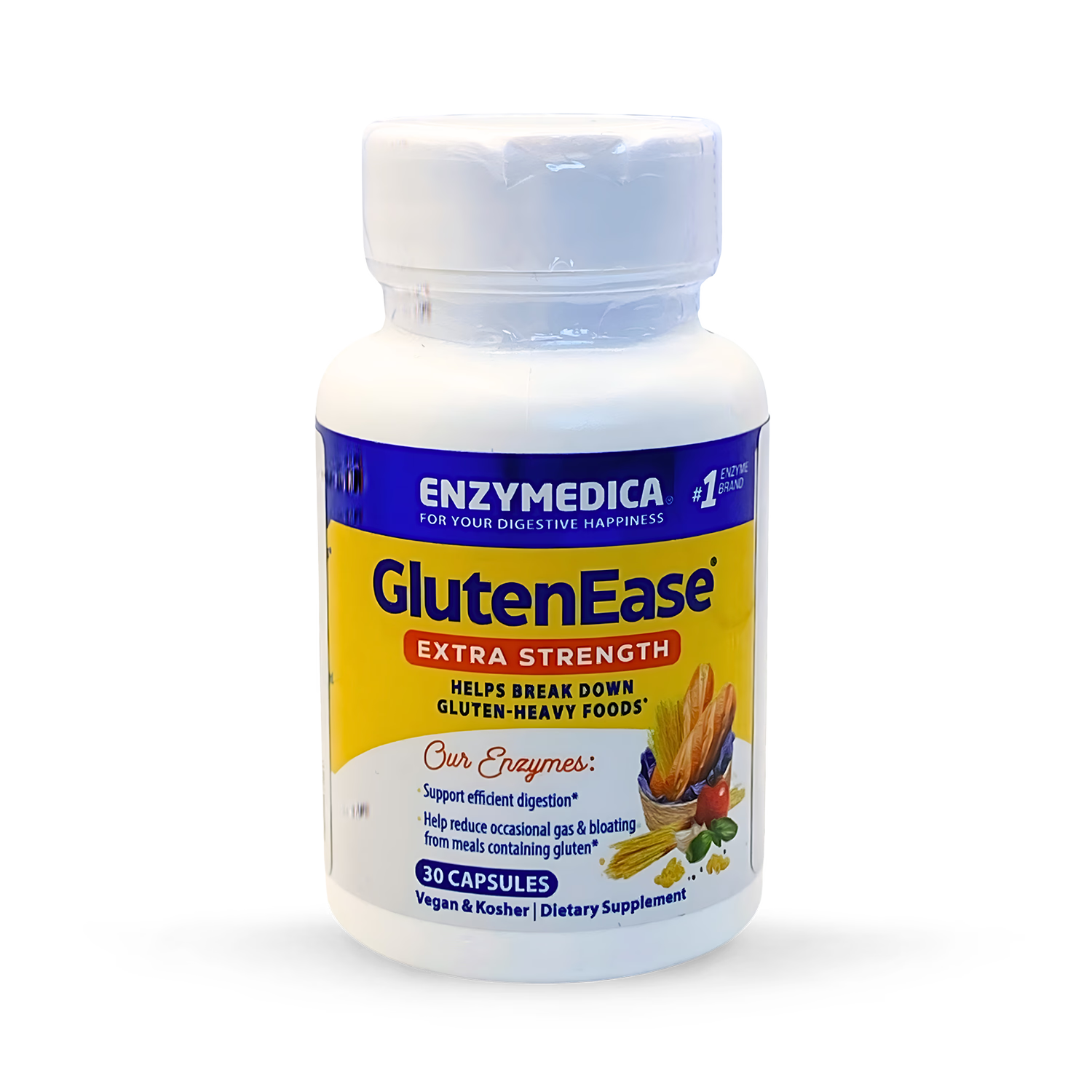 Enzymedica GlutenEase Extra Strength 30 capsules, imported from the UK