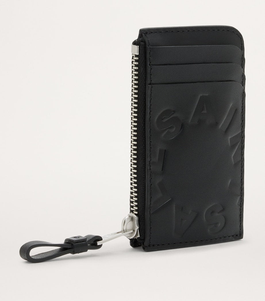 AllSaints leather card holder with coin purse, imported from the UK